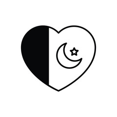 Heart icon design with white background stock illustration