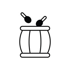 Drum icon design with white background stock illustration