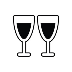 Drinks icon design with white background stock illustration