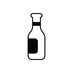 Beer Bottle icon design with white background stock illustration