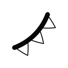 Decoration icon design with white background stock illustration