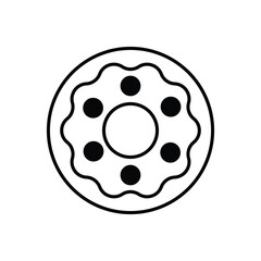 Donut icon design with white background stock illustration