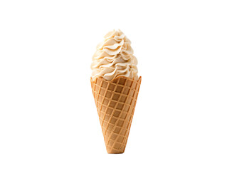 a ice cream cone with white swirls