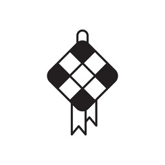 Ketupat icon design with white background stock illustration