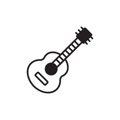 Guitar icon design with white background stock illustration