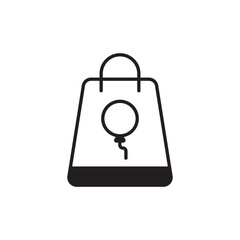 Shopping Bag icon design with white background stock illustration