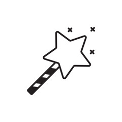 Star icon design with white background stock illustration