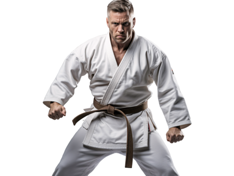 a man in a karate uniform - Powered by Adobe