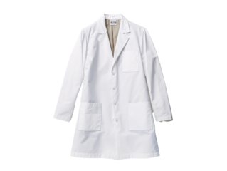 a white lab coat with pockets
