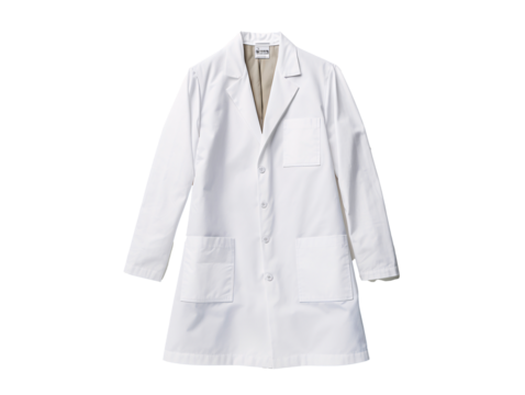 a white lab coat with pockets