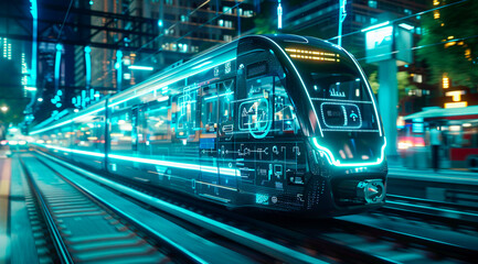train in motion blur