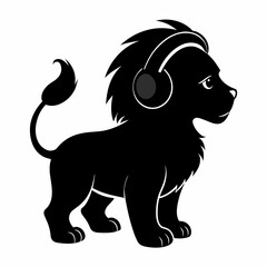 black and white silhouette of an elephant