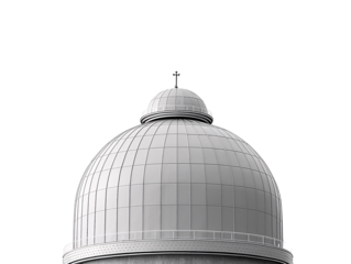 a dome shaped building with a cross on top