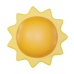 Solar vibrant sun in cosmic space. 3D Render