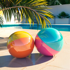 beach ball on the beach