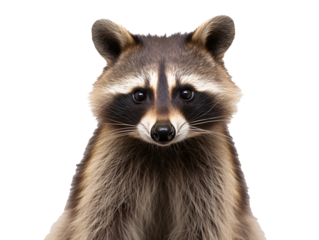 a close up of a raccoon