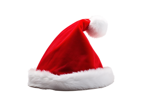 a red and white santa hat