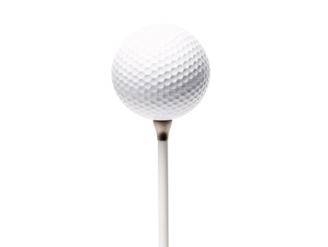 a golf ball on a tee