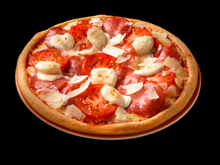 Pizza, Azurri, Italien, Tomaten, Mozzarella, Käse, Parmesan, 