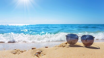 sunglasses on the beach