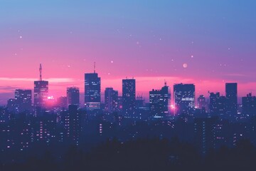 Fototapeta premium city skyline at night
