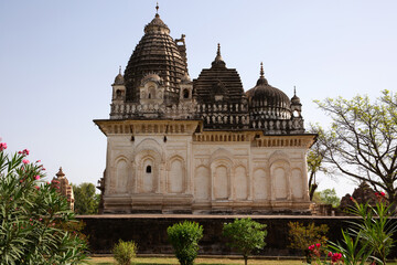 Obraz premium Pratapeshwar Temple a view towards north in the Khajuraho temple complex, India