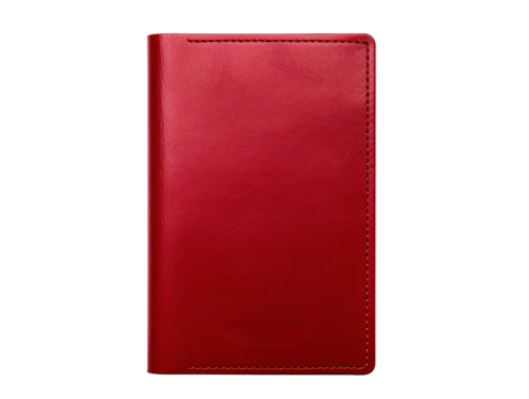 a red leather passport cover