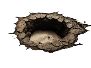 a hole in the ground