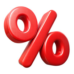 Percentage isolated on white background