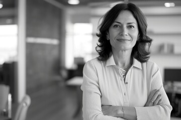 Obraz premium Woman Standing in Office