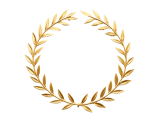 a gold leafy wreath