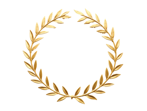 a gold leafy wreath