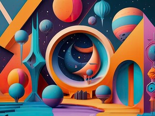 Obraz premium background with balloons