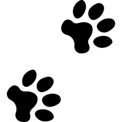 Paw Pet Print Foot Trail. Dog, Cat Paw Print. Vector Icon Stock Illustration