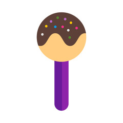 Cake Pop Flat Icon