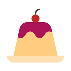 Panna Cotta Flat Icon