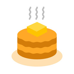 Pancakes Flat Icon