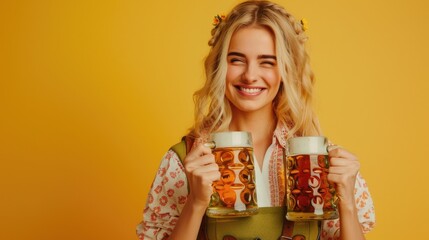Bavarian heritage: Oktoberfest, immersing in festive atmosphere with spirited oompah bands, classic lederhosen and dirndls, communal celebration of one of the world's most beloved cultural festivals.