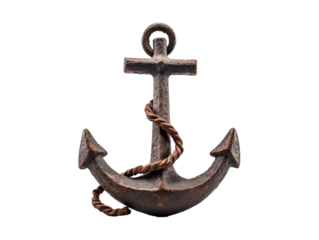 a metal anchor with a rope