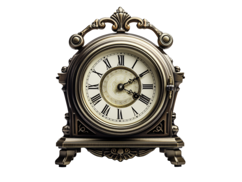 a clock with roman numerals