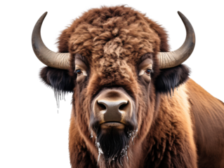 a close up of a buffalo