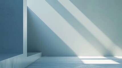 Obraz premium White Floor Blue Wall Room