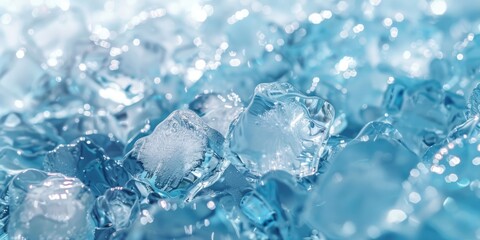 Ice Cubes on Table