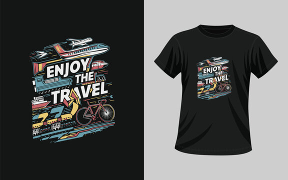 travel t shirt design, t shirt design concept.
