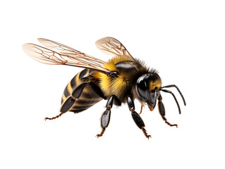 a close up of a bee