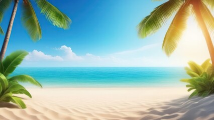 Summertime banner. Season vacation, weekend, holiday. Happy summer Day.