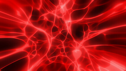 An abstract background of glowing veins of red on black.