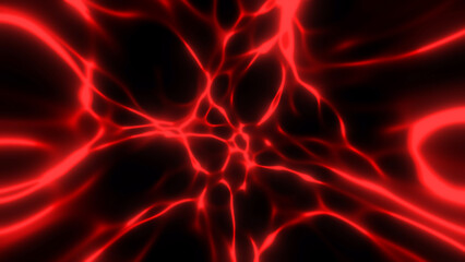 An abstract background of glowing veins of red on black.