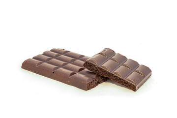 porous chocolate on a white background