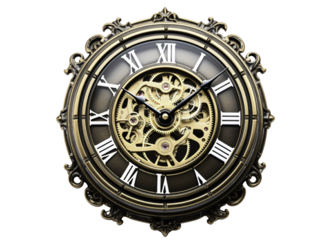 a clock with roman numerals